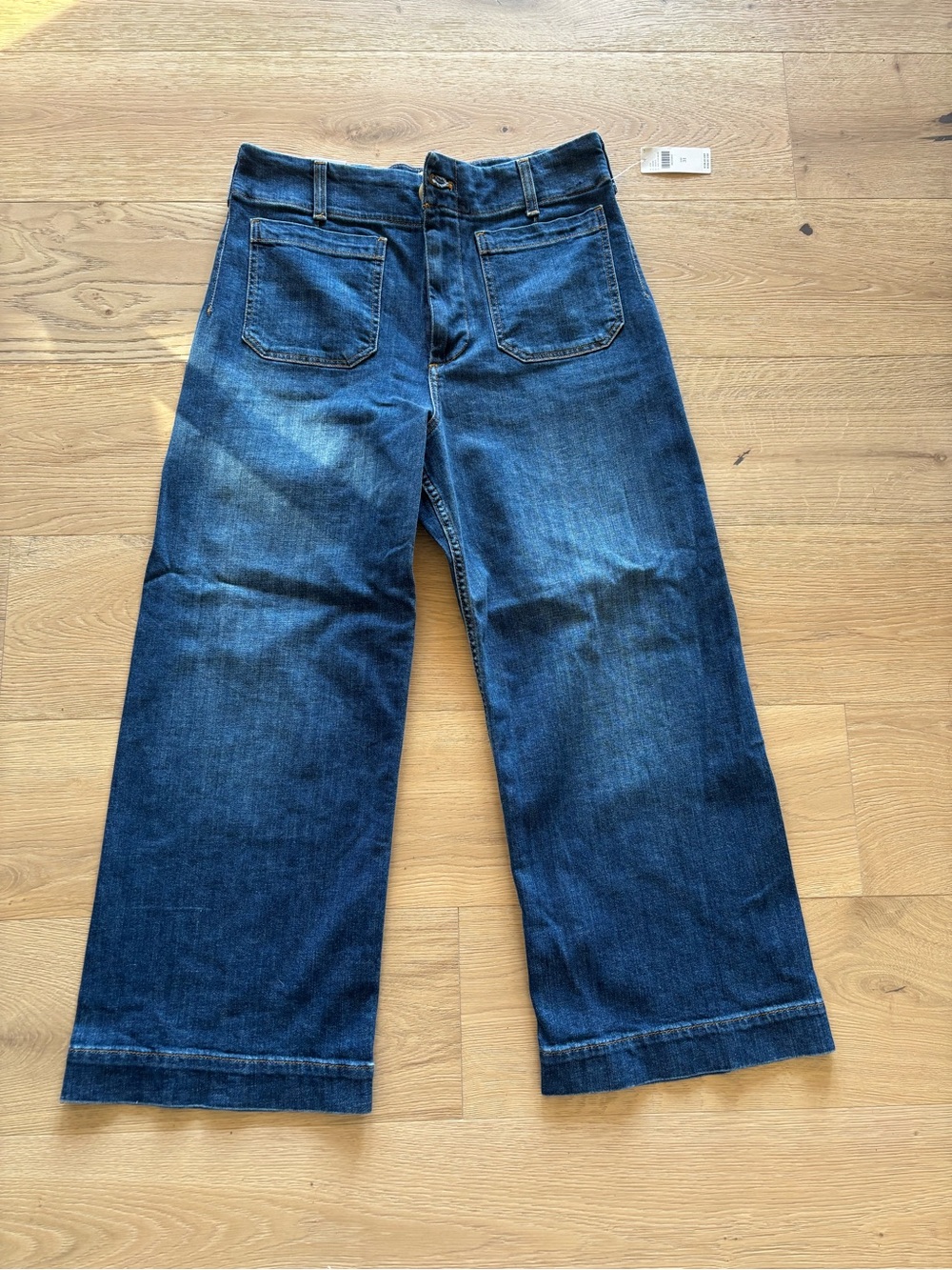 NWT Anthropologie MAEVE The Colette Cropped Jeans, Dark Wash, Autumn, 31